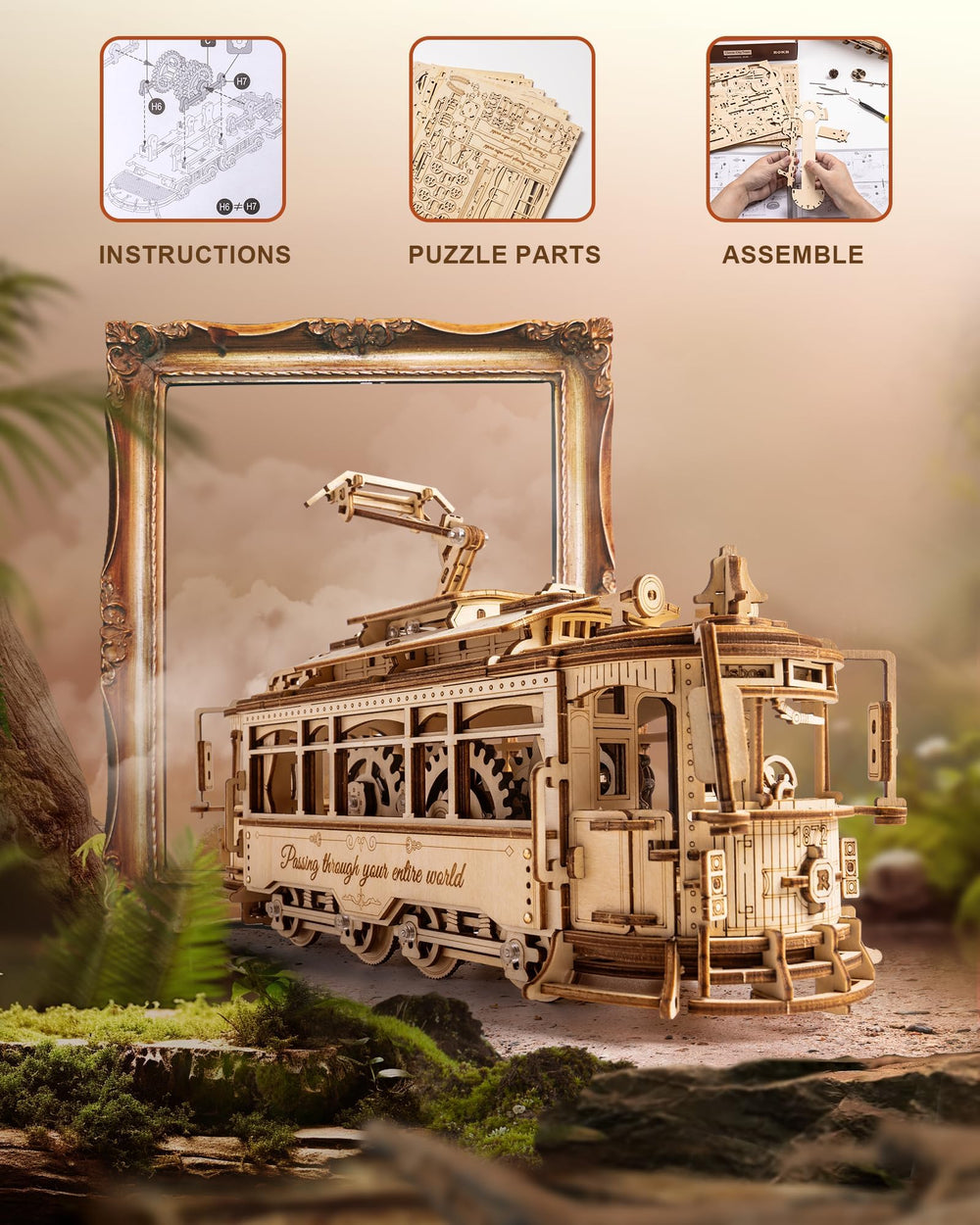 ROKR tram cab detail with refined motifs and authentic styling
