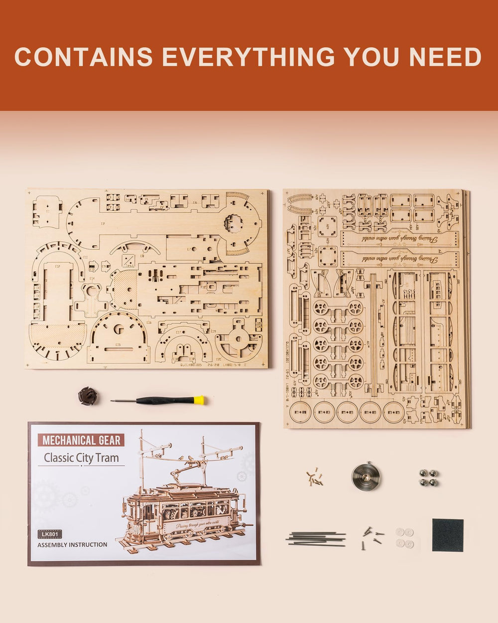 ROKR tram hands-on assembly with clear instructions attention