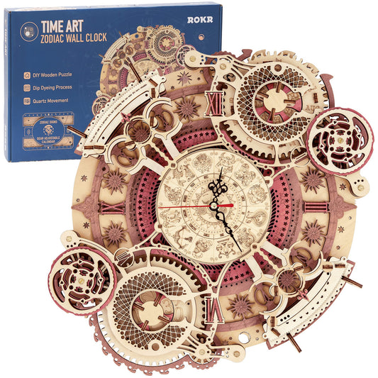 ROKR Zodiac Wall Clock face dial for precise time at a glance.