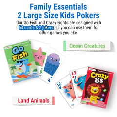 rokt&razo Go Fish cards feature ocean creatures for interactive vocabulary and matching.