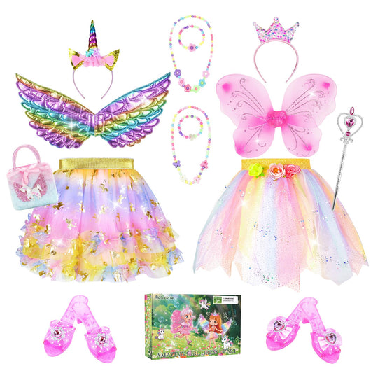 Rolevoria Princess dress with unicorn wings promotes imaginative dress-up play