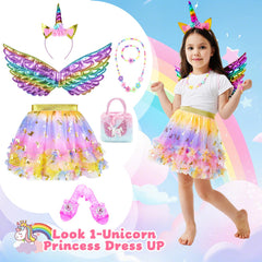 Rolevoria tutu set flaunts petal-layer skirt for twirls and pretend fashion