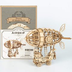 Rolife airship instructions and sandpaper guide a confident build.