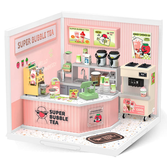 Rolife Bubble Tea Store main body ready for display and storytelling with tiny details.