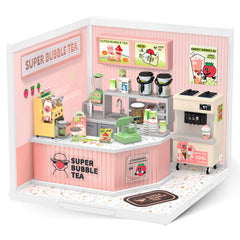 Rolife Bubble Tea Store main body ready for display and storytelling with tiny details.