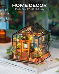 Rolife Cathy's Flower House battery compartment powers the LED lights for ambience.