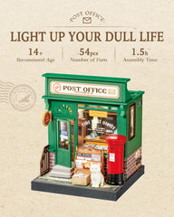 Rolife Century Post Office materials organized for smooth assembly