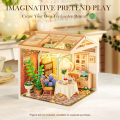 Rolife decorative tea garden finished piece enhances home or office ambiance.