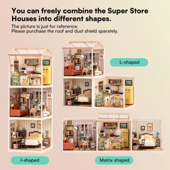 Rolife display-ready mini figures fit perfectly with the set.