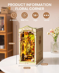 Rolife Bookend Function supports tidy books while enriching decor.