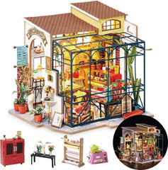 Rolife Flower Shop kit front view for cozy display and gifting.