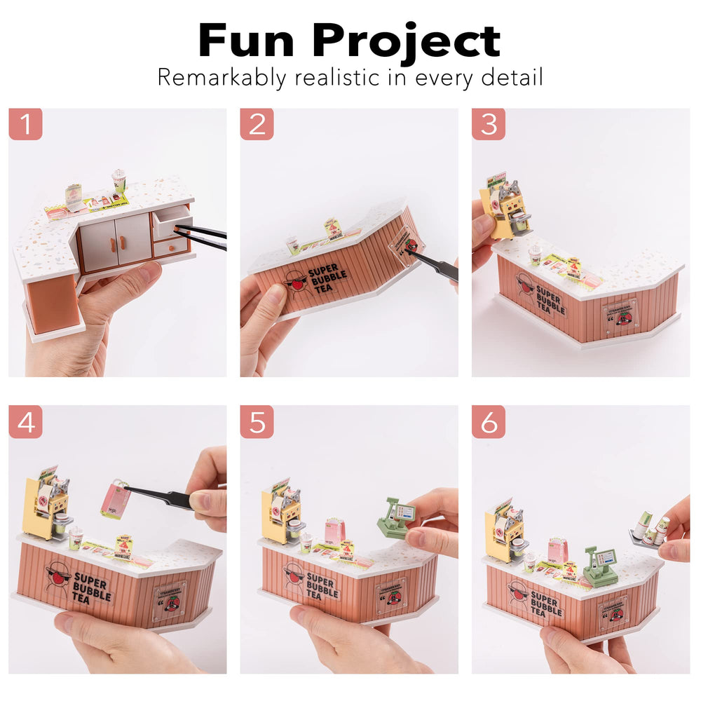 Rolife Ice Cream Machine adds realistic shop detail to your miniature world.