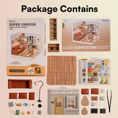 Rolife kit components with LEDs and tools ready for fast assembly.