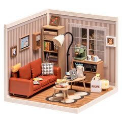 Rolife LED building blocks house kit close-up shows detailed components for quick creative builds.