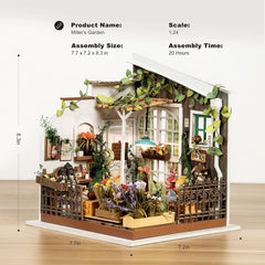 Rolife Miller's Garden precision-cut wood pieces ensure clean fitting
