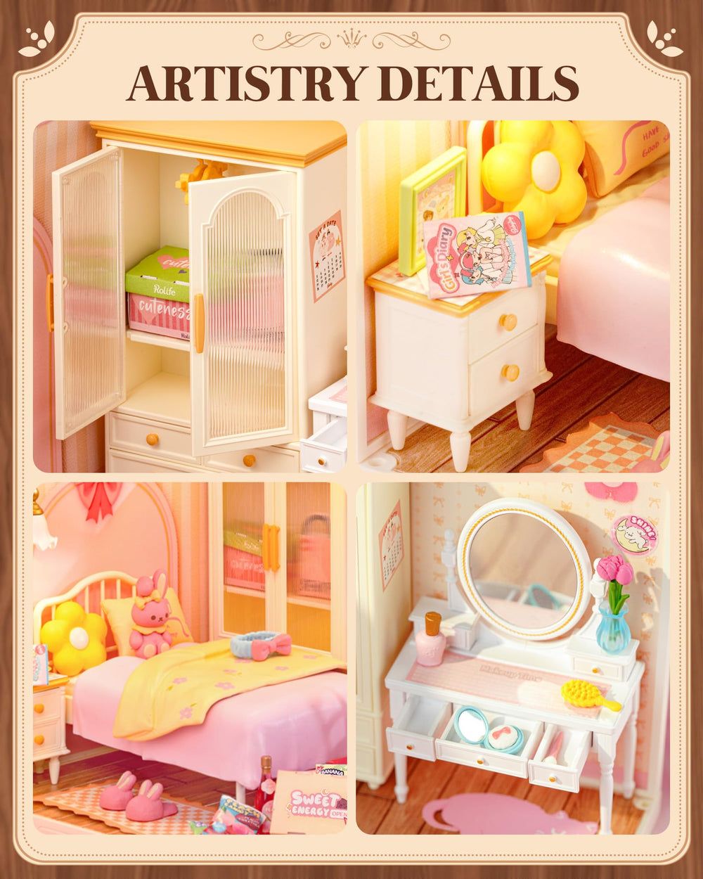 Rolife miniature dollhouse model kit for family crafting
