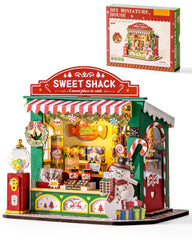 Rolife Miniature House Kit candy shop front, ideal festive decor