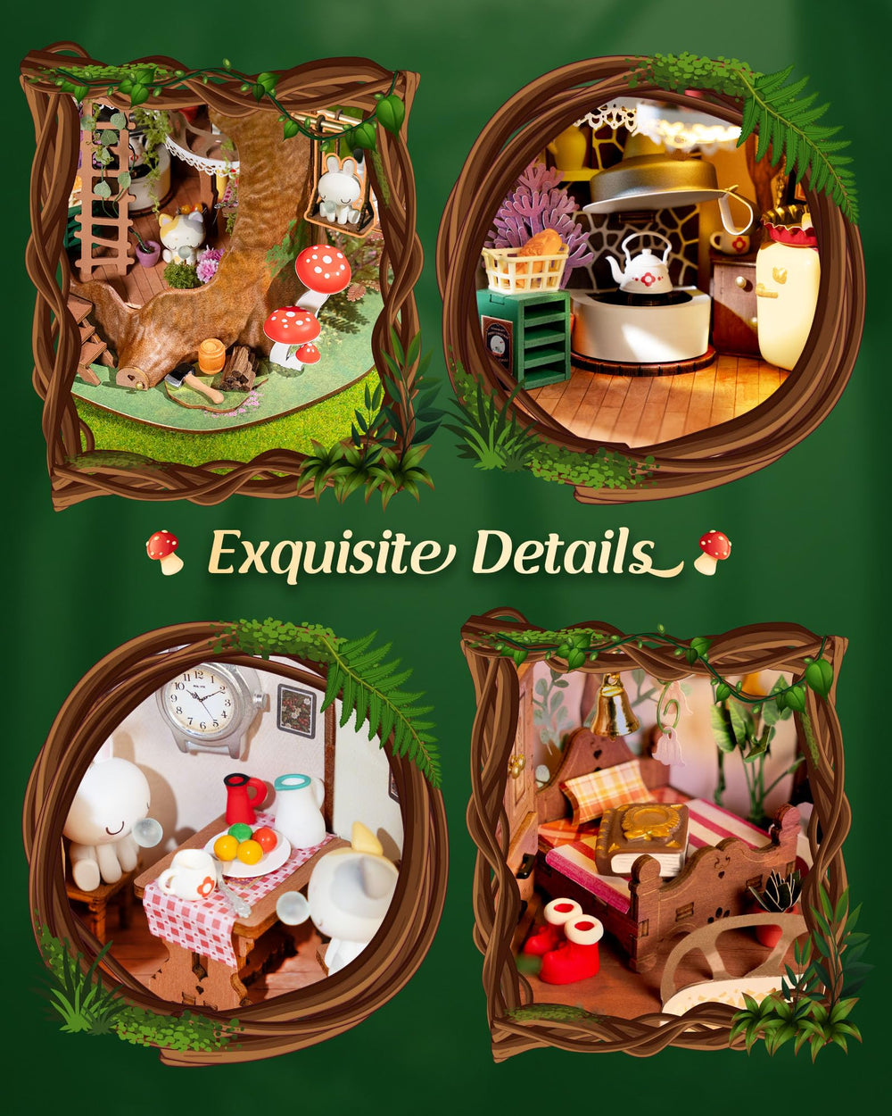 Rolife miniature pieces set designed for satisfying assembly.