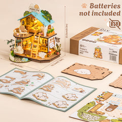Rolife puppy villa display setup ideas for small shelves and desks