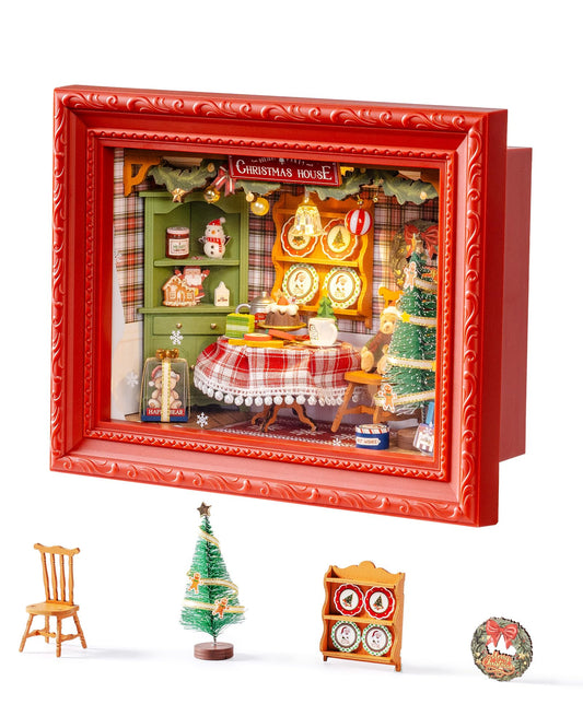 Rolife shadow box dollhouse wall frame with warm LED glow