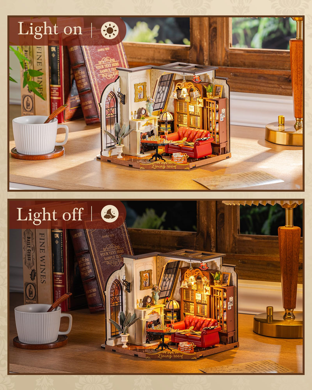 Rolife soft-glow LED lighting creates cozy reading nook ambiance