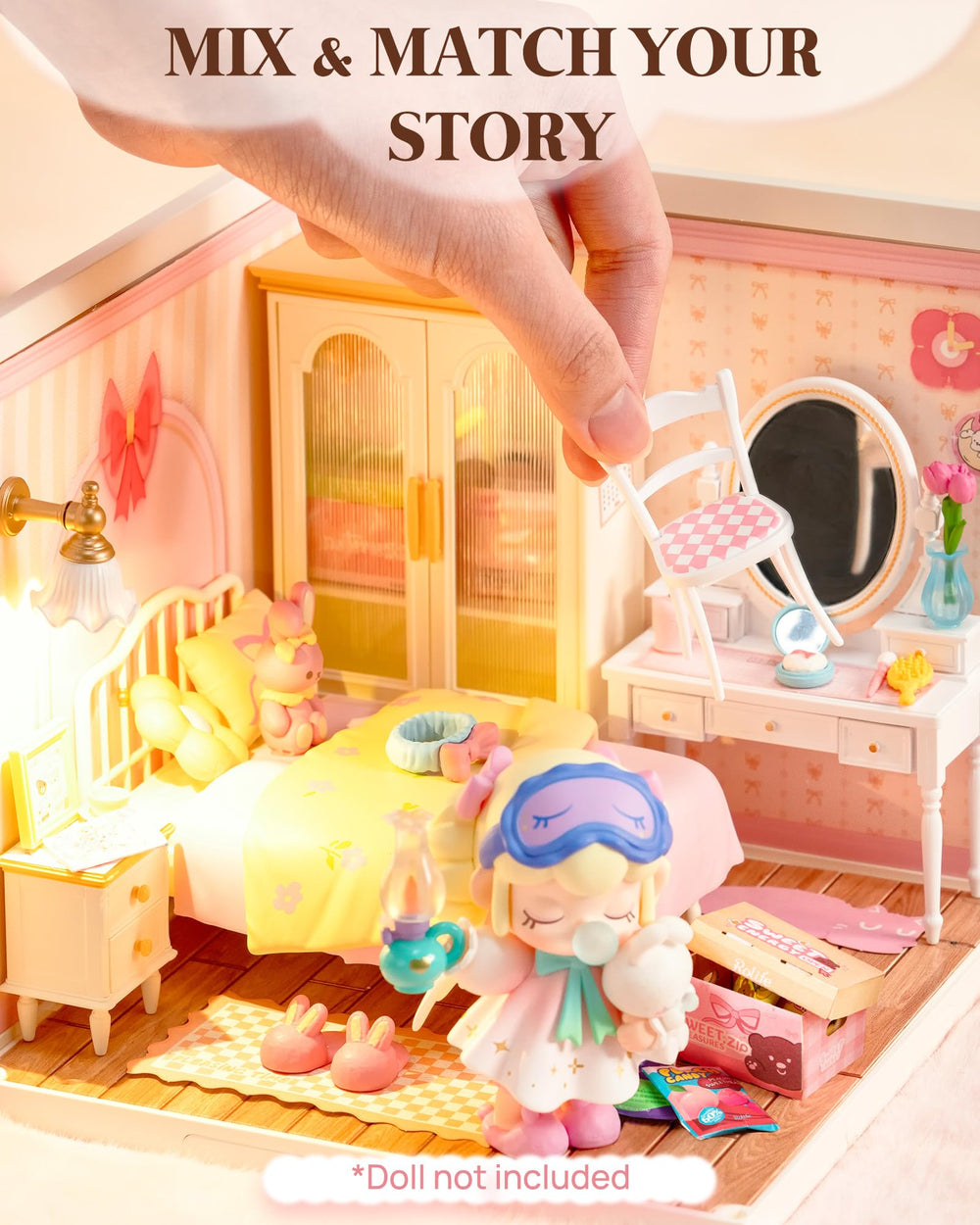 Rolife Family-friendly activity promotes bonding while building a tiny pink bedroom.