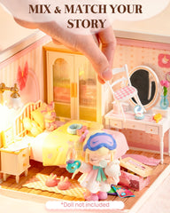 Rolife Family-friendly activity promotes bonding while building a tiny pink bedroom.