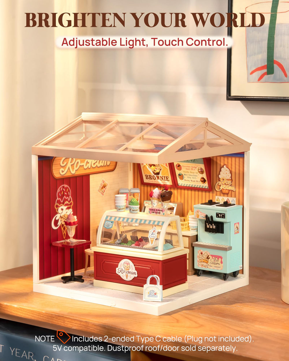 Rolife Super Creator LED lighting enhances diorama ambiance