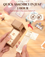 Rolife Super Creator storage cabinets keep tiny props organized