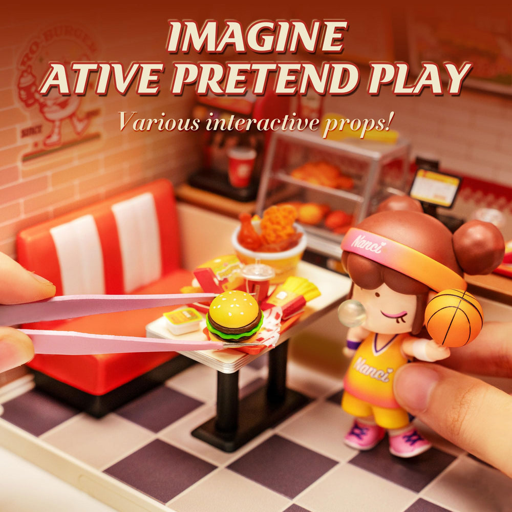 Rolife Yum Yum Burgers connectable houses enable expandable diorama options