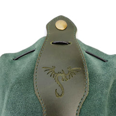 Rollooo drawstring pouch doubles as a tray for safe dice handling.
