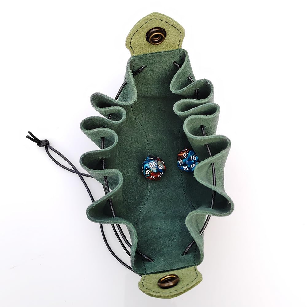 Rollooo dice bag with engraved dragons adds fantasy flair to your game.