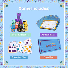 Rolls2Riches card deck and play area ready for fast-paced party gameplay