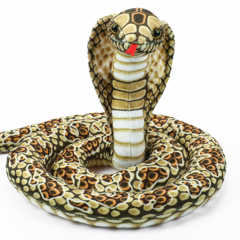 Romart Cobra Plush 67inch full body shows a lifelike giant snake for cuddling