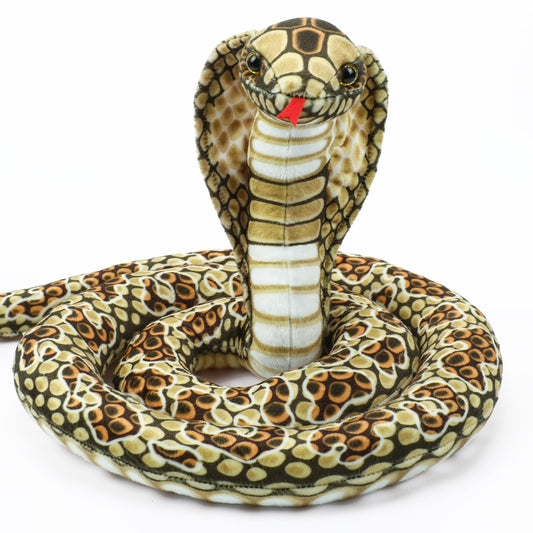 Romart Cobra Plush 67inch full body shows a lifelike giant snake for cuddling