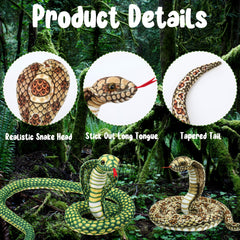 Romart Cobra Plush coiled display ideal as a standout kid's room decoration