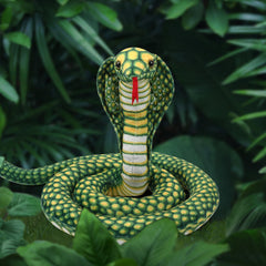 Romart Cobra Snake Plush featuring bold red tongue for realism