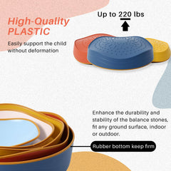 Romrex balance stones gift set encourages imaginative motion and color learning