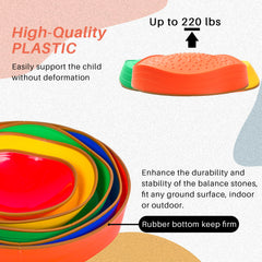 Romrex balance stones with rounded edges enhancing kid safety during activity