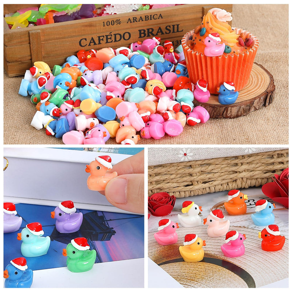 ROMROC 160pcs aquarium decor ducks for cute tank accents.