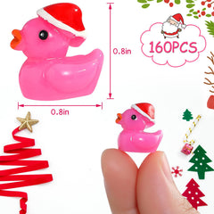 ROMROC 160pcs colorful ducks with 16 colors ideal for crafts and gifts.