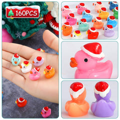 ROMROC 160pcs mini ducks dollhouse detail for small world scenes.