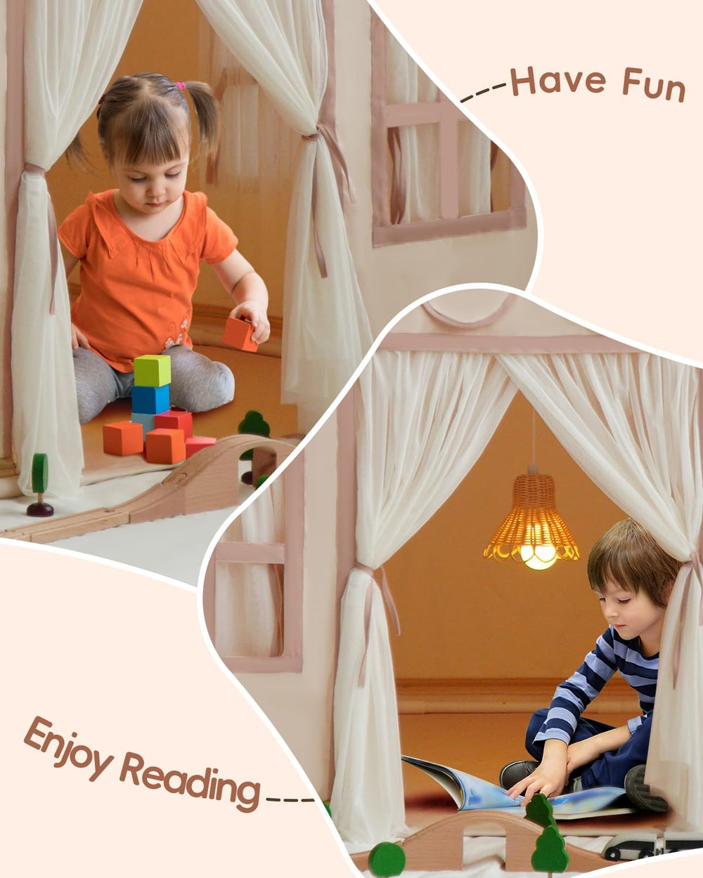 RONGFA four windows with white gauze curtains for light and privacy.