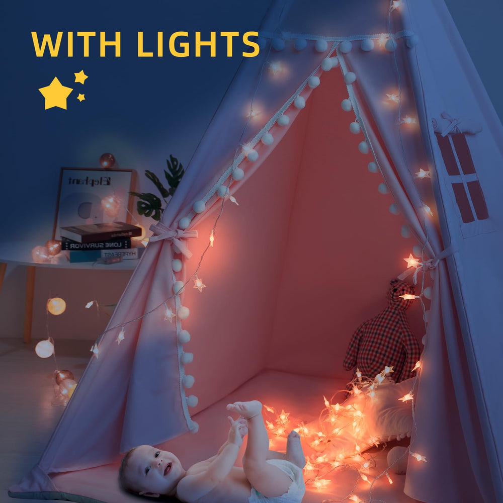 RONGFA Teepee Tent Pink open-entry design for easy access