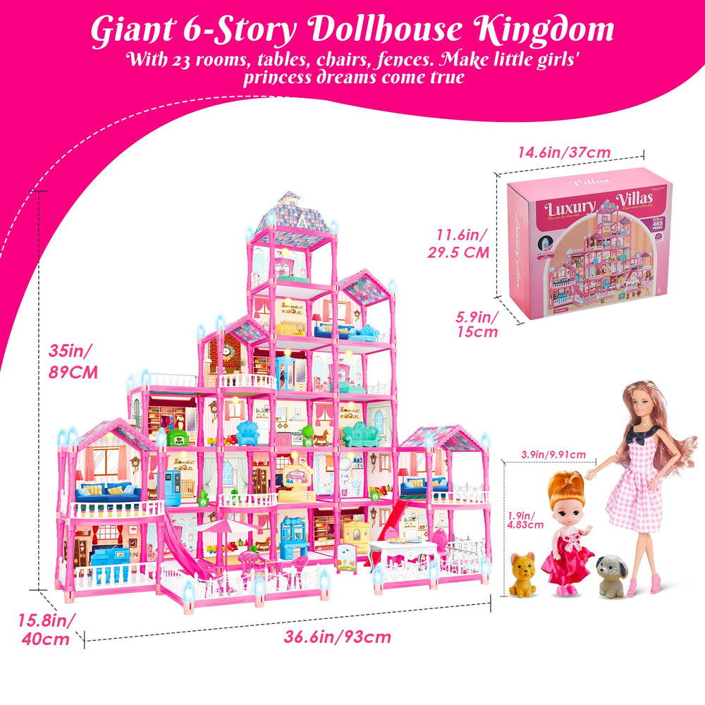 Rongmeiz doll house living spaces including bedroom and kitchen scenes