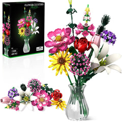 Rongmeiz Flower Building Kit bouquet assembly for a durable centerpiece.