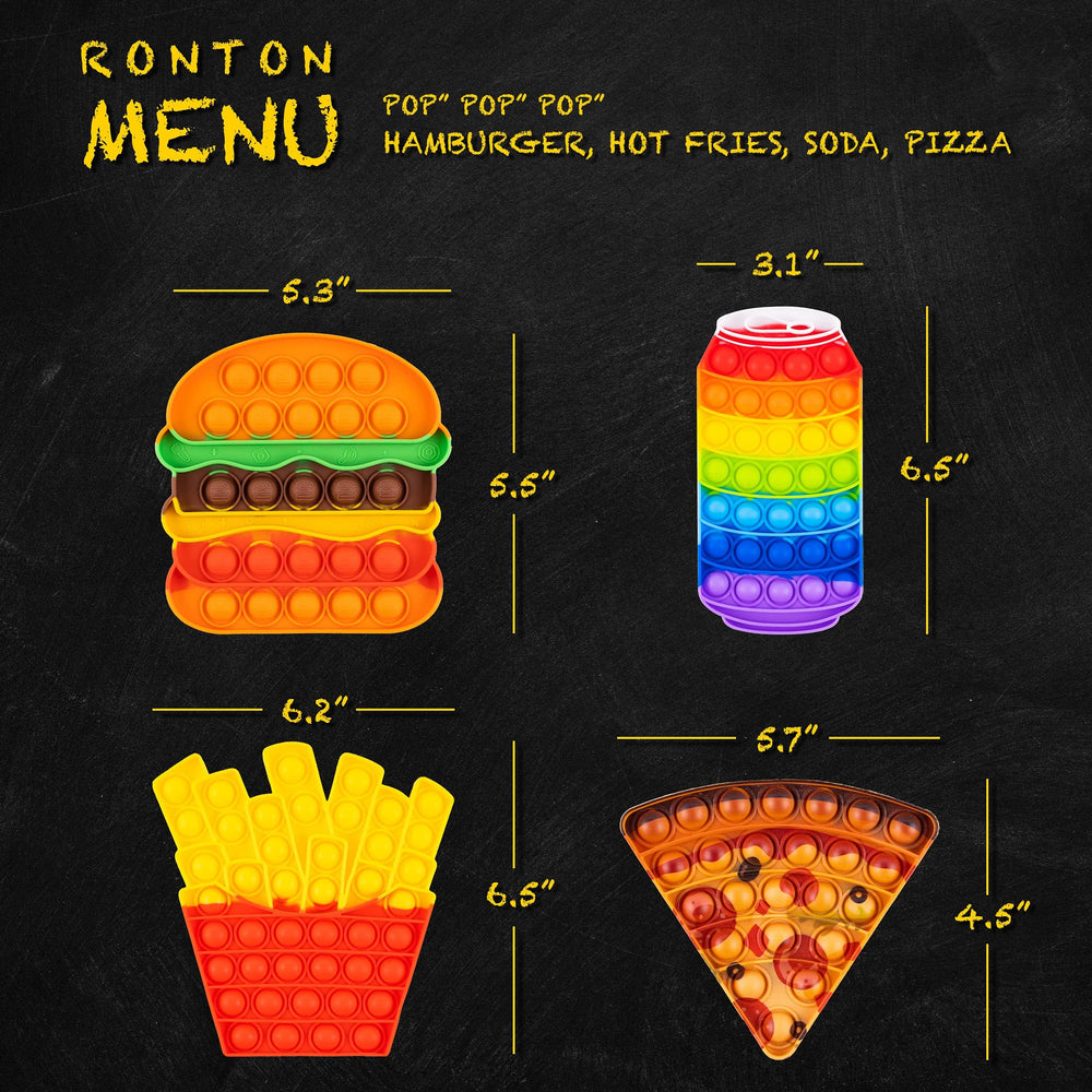 Ronton Pop Its French fries bright bubbles provide calming sensory play.