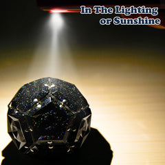 RoomyRoc Magnasphere holographic glitter panel shines in light with mesmerizing reflections.