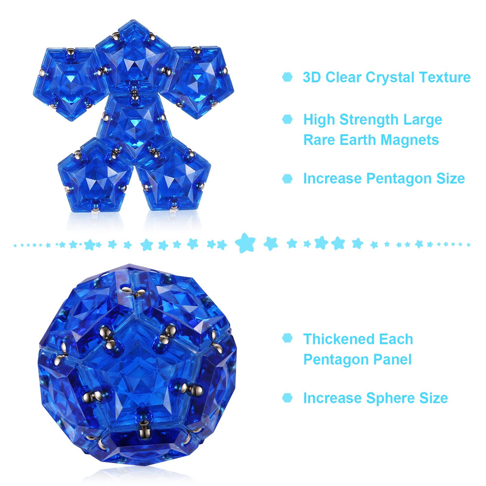 RoomyRoc Magnasphere self-aligning magnets assembly demonstrates versatile shapes for creative thinking