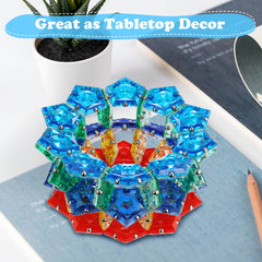 RoomyRoc crystal blue set aids spatial thinking through stacking and reshaping.